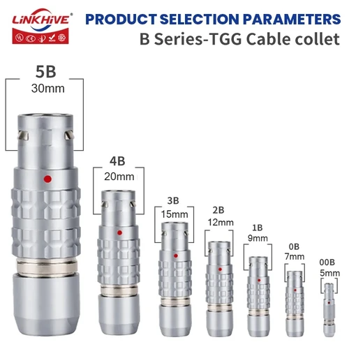 Imagen 2 del producto Conector Circular FGG enchufe macho 0B 1B 2B 3B 2 3 4 5 6 7 8 9 10 12 14 16 18 20 22 conector push-pull de 32 pines