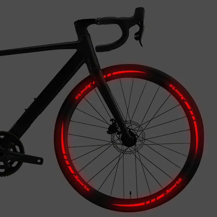 18-21 بوصة دراجة عاكس ملصق الشارات إطار دراجة رسائل الزخرفية ملصق دراجة نارية الإطارات الشارات دراجة دورة الملحقات #5