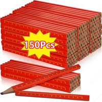 150-1Pcs Heavy Duty Octagonal Hard Black Carpenter Pencils Woodworking Pencils Site Dedicated Square for Marking Wood Concrete