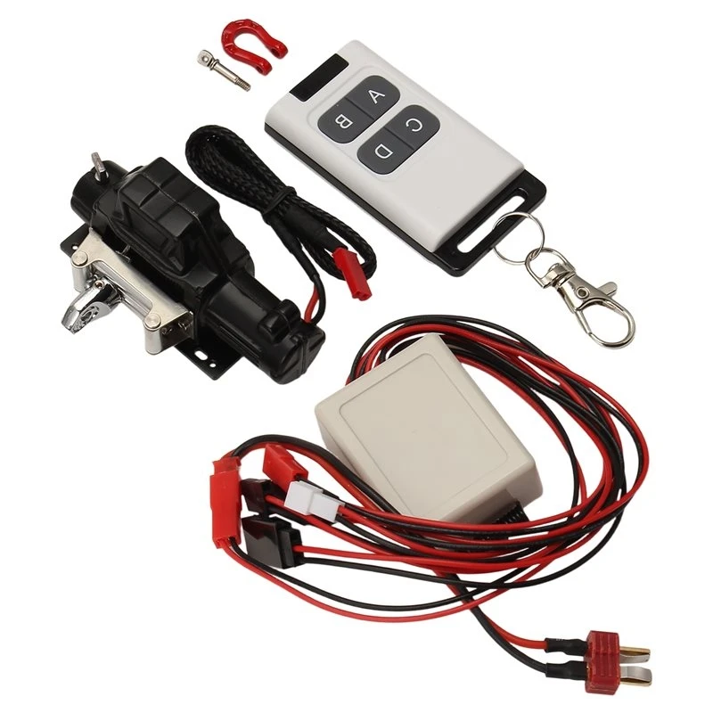 A48U Rescue Metal Winch With Multifunction Remote Control 1/10 Scale Climbing Car Model For 1/10 RC Crawler