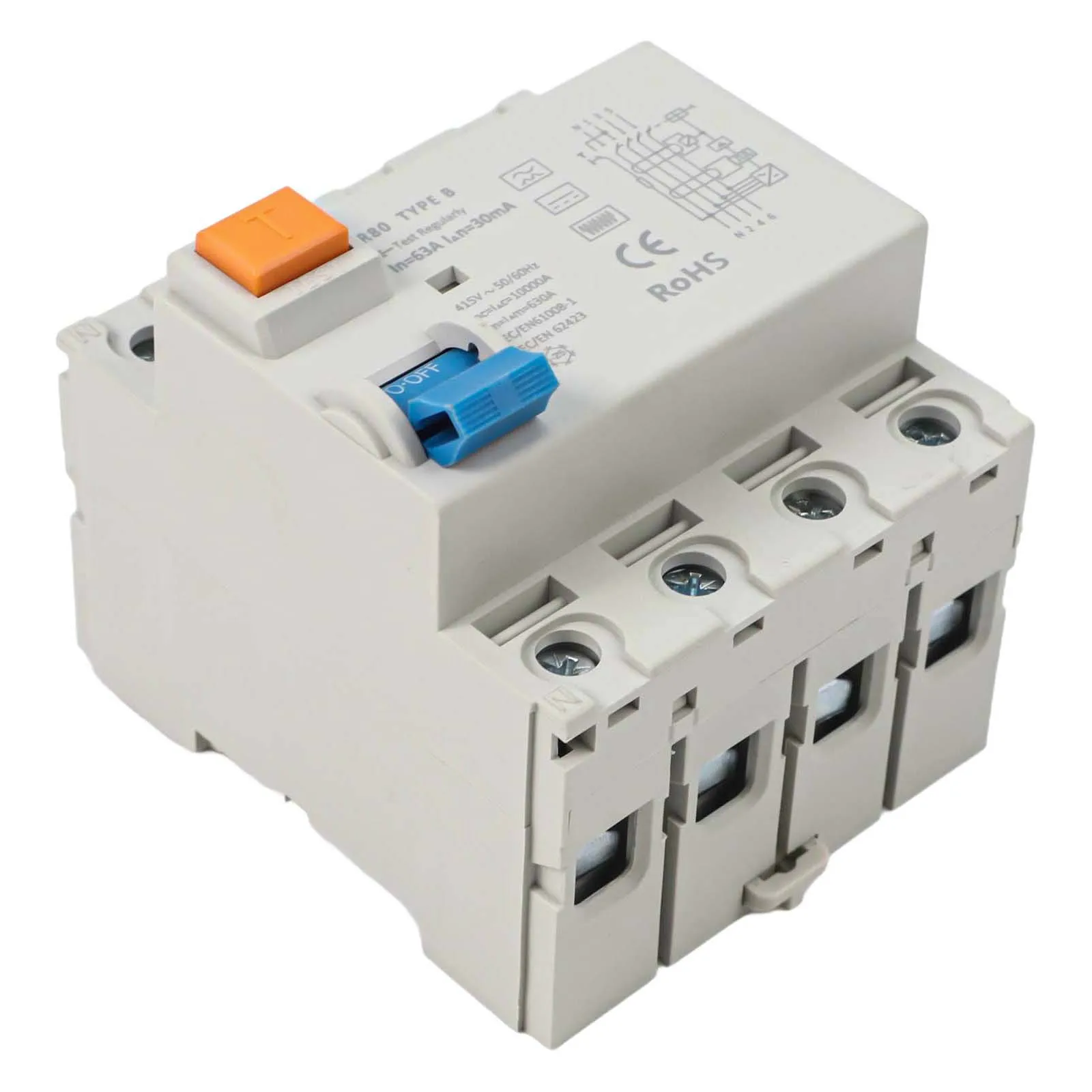 4-Pin Circuit Breaker Residual Current Circuit Breaker Charging Stations As Shown Circuit Breaker Testing High Quality Standards
