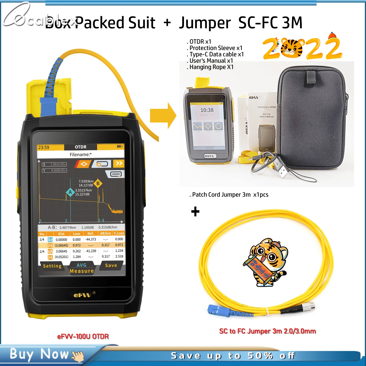 DHL Fedex Express Ship 80KM Active Fiber Live Test 1550nm SC UPC 20dB Fiber Optic OTDR Optical Fiber Reflectometer OPM VFL OLS