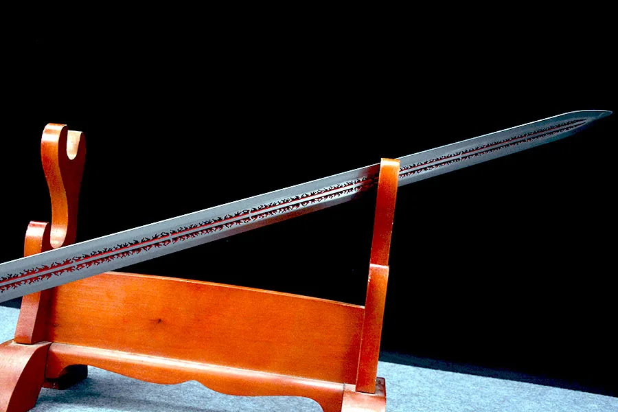 96 سنتيمتر السيف المشتعل القرون الوسطى كاتانا معركة إعداد كامل تانغ الفولاذ المقاوم للصدأ حافة قطع النينجا الحقيقية الصلب الكونغ فو القتالية Ar #5