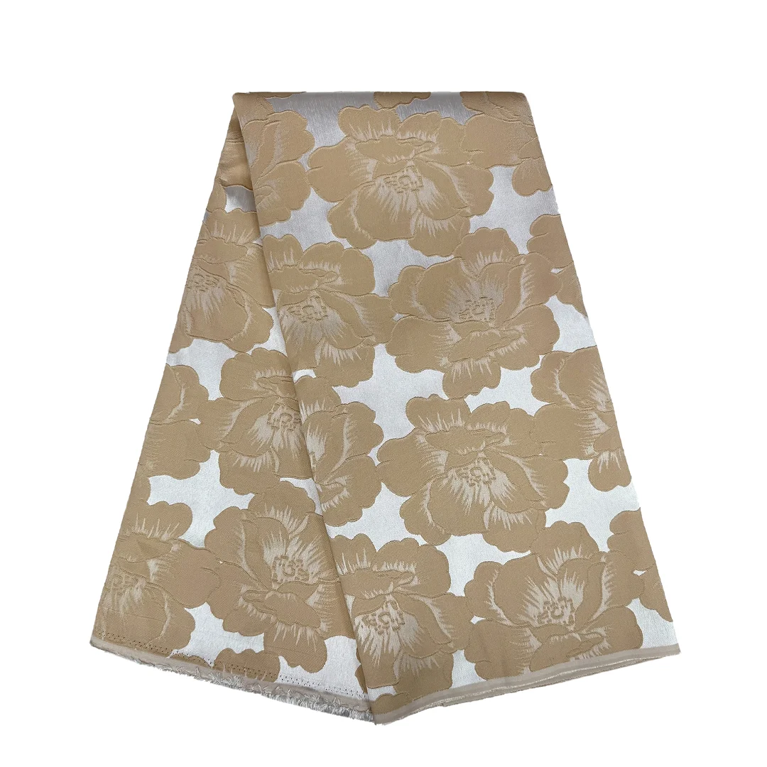 Women Brocade Lace Fabric African High Quality Jacquard Fabric 5 Yards Organza Lace Fabric For Luxury Wedding Party Dresses