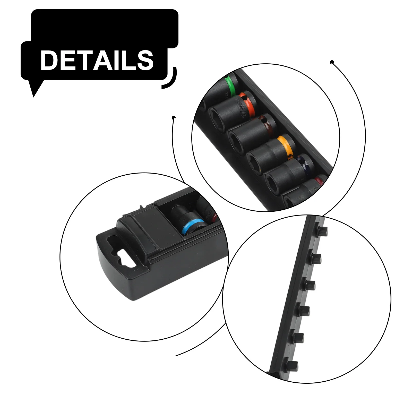 10PCS 10-24mm Mechanic For Impact Sockets for 1/2in Drive Long and Short Sleeve Set with Color Coded Size Marking