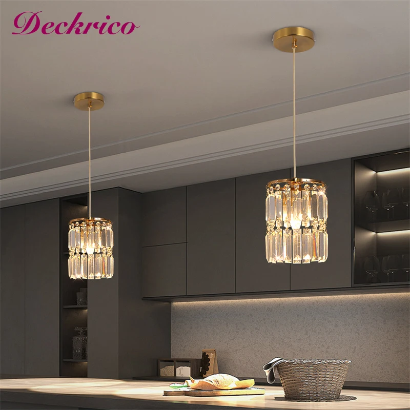 Modern K9 Crystal Chandelier Luxury Creative Led For Kitchen Bedroom Hanging Light Fixture Lustres Home Decor Pendant Lights