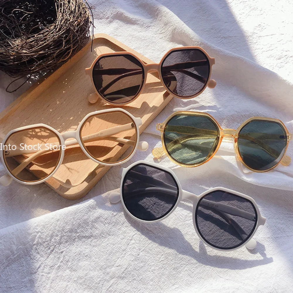 Fashion Style All-match Trend Sunglasses Personalized Round Frame Sunglasses Ins Trend Candy Color Big Frame Sunglasses