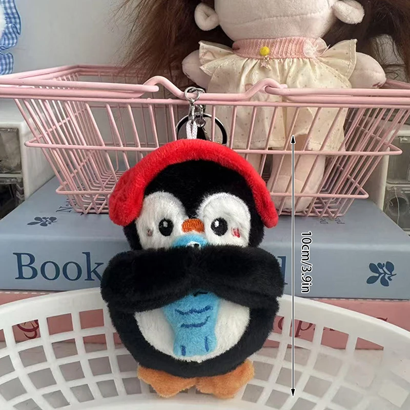 [JT] 1 pièce, porte-clés en peluche pingouin mignon, pendentif en peluche doux pour sac à dos, porte-clés de voiture, décoration, cadeau pour enfant
