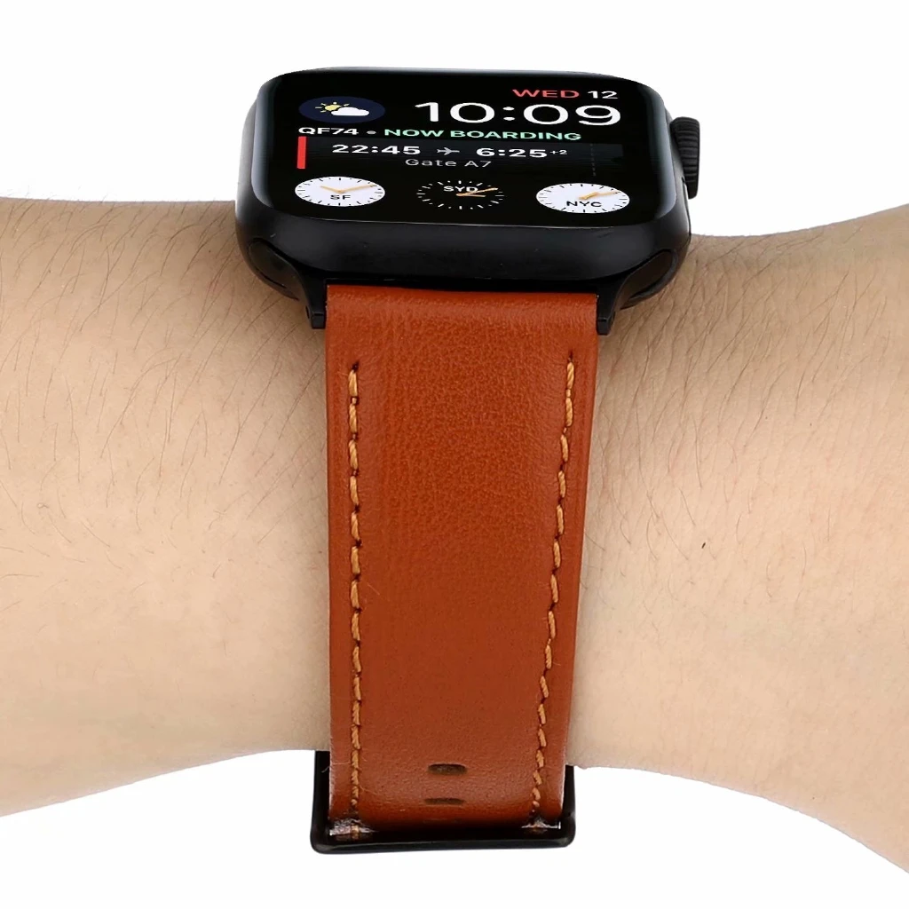 【For Apple Watch Strap】Apple Watch Series 6 se 5 4 3 2 1 New High quality Genuine cow leather strap for iWatch  Smart Watch