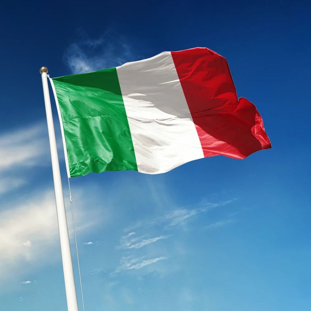 3x5 Ft Italy Flag Vivid Color and Fade proof Canvas  Italian Italia Italian Flags Polyester with Brass Grommets 3 X 5 Ft