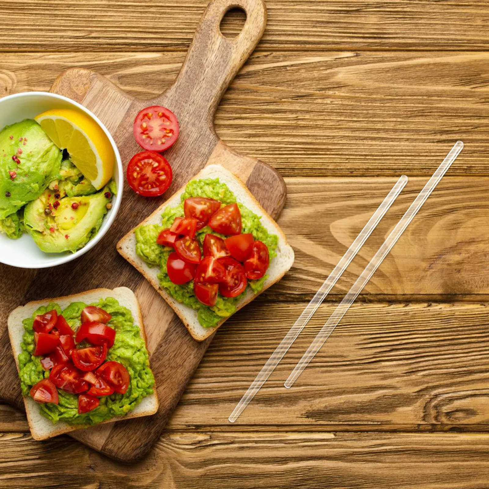 

1 пара прозрачных стеклянных палочек для еды, многоразовые, пригодные для мытья в посудомоечной машине, для суши, рамена, корейского барбекю, легкие, портативные, для путешествий