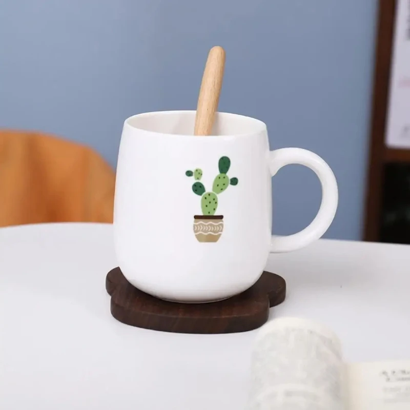 Drink Wooden Coasters Absorbent Animal Cat Claw Cup Mats Water Absorbing Drink Coasters Animal Cup Coasters For Drink