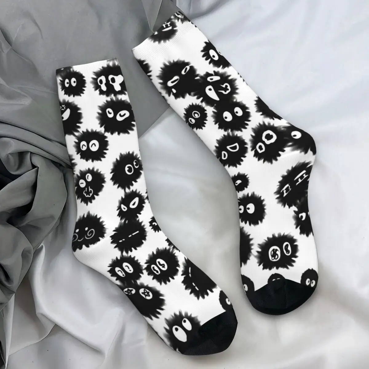 Soot Studio Socks Autumn Soot Sprite Stockings Harajuku Adults Men Soft Socks Design Running Non Slip Socks