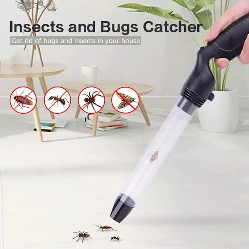 Portable Insect Catcher Electronic Repellent Suction Spider Ant Cockroach Insect Electronic Vacuum Fluke Device LED Lighting