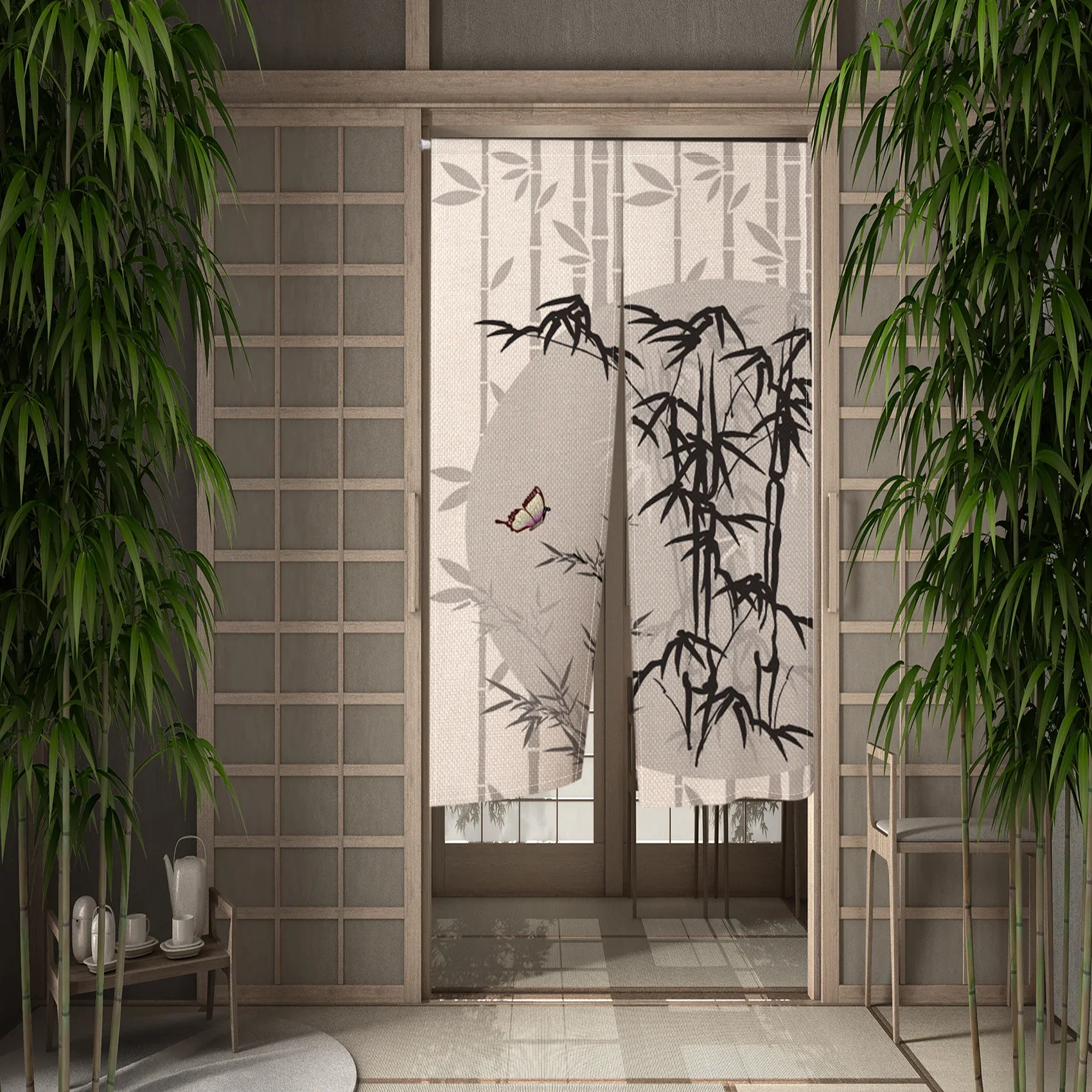 Chinese Ink Bamboo Painting St - Japan Bathroom.Home review and price