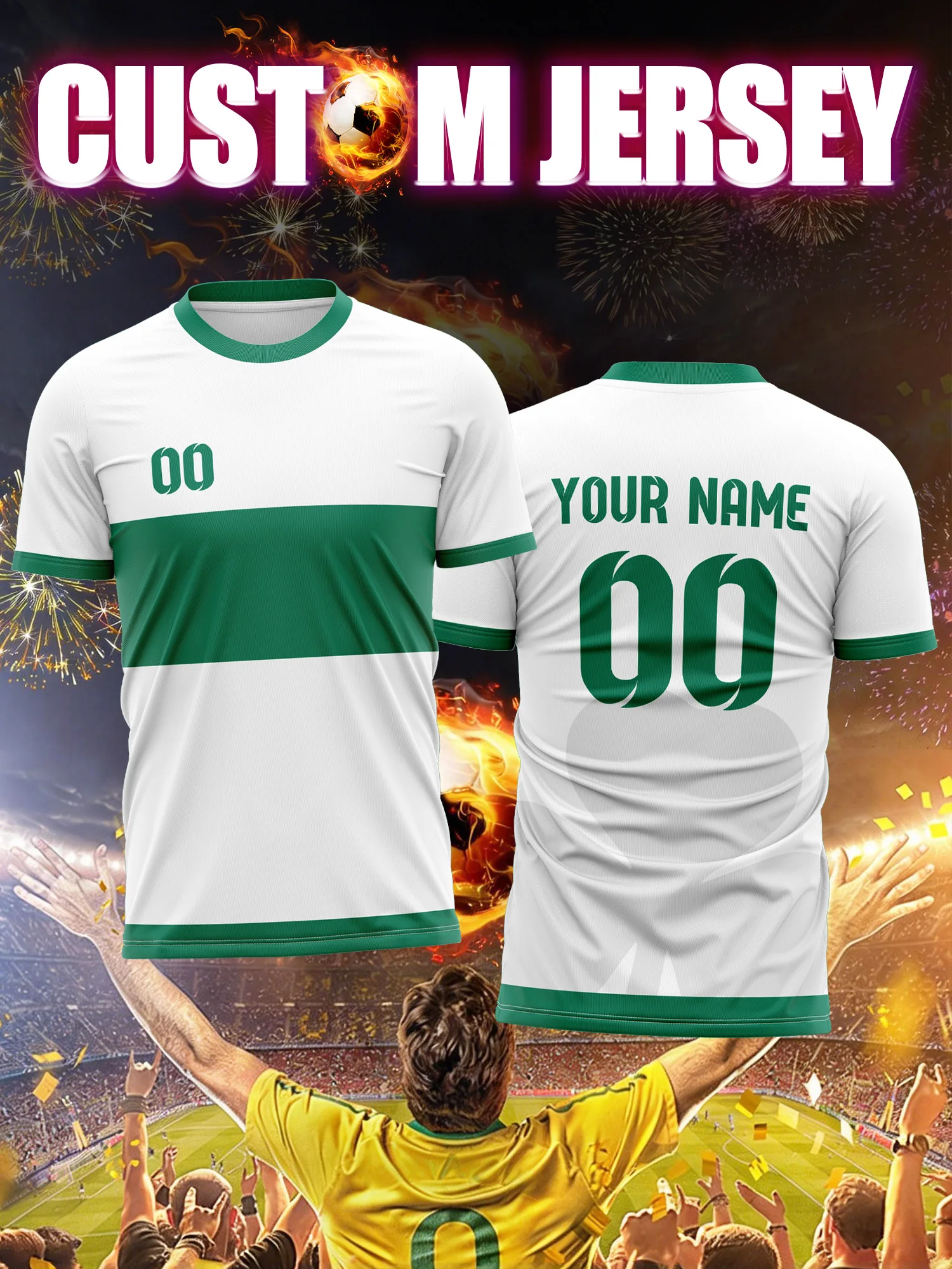 

Футбольная майка с индивидуальным изображением, номером и именем, футболка для болельщиков, персонализированная быстросохнущая одежда для матчей