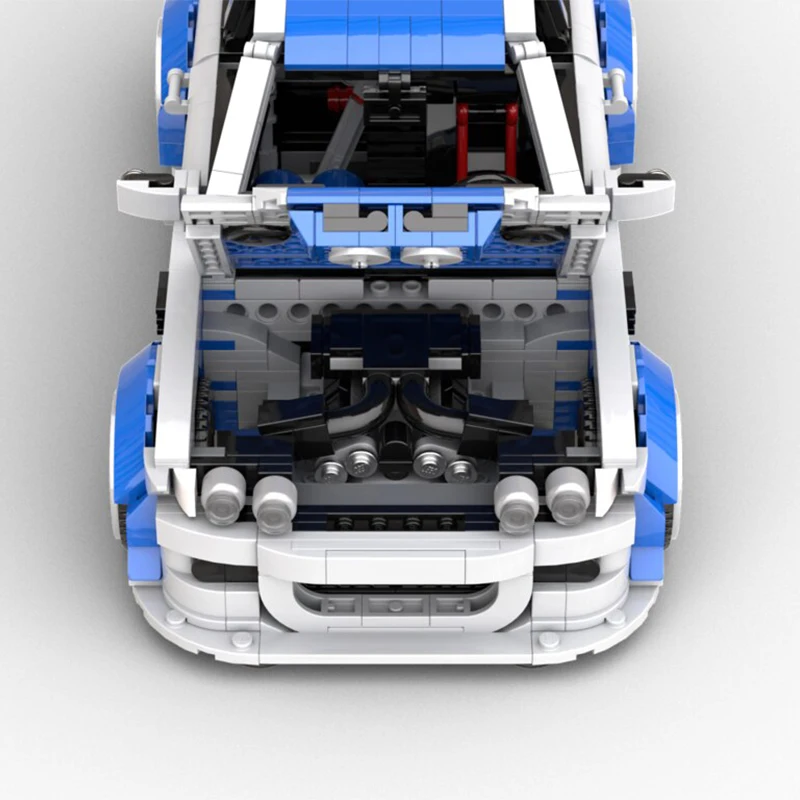 1240pcs MOC Creator Creator Expert BMWS E46 M3 GTR Need Speed MOST WANTED Edition Blue Model Building Blocks Christmas Gifts 3D