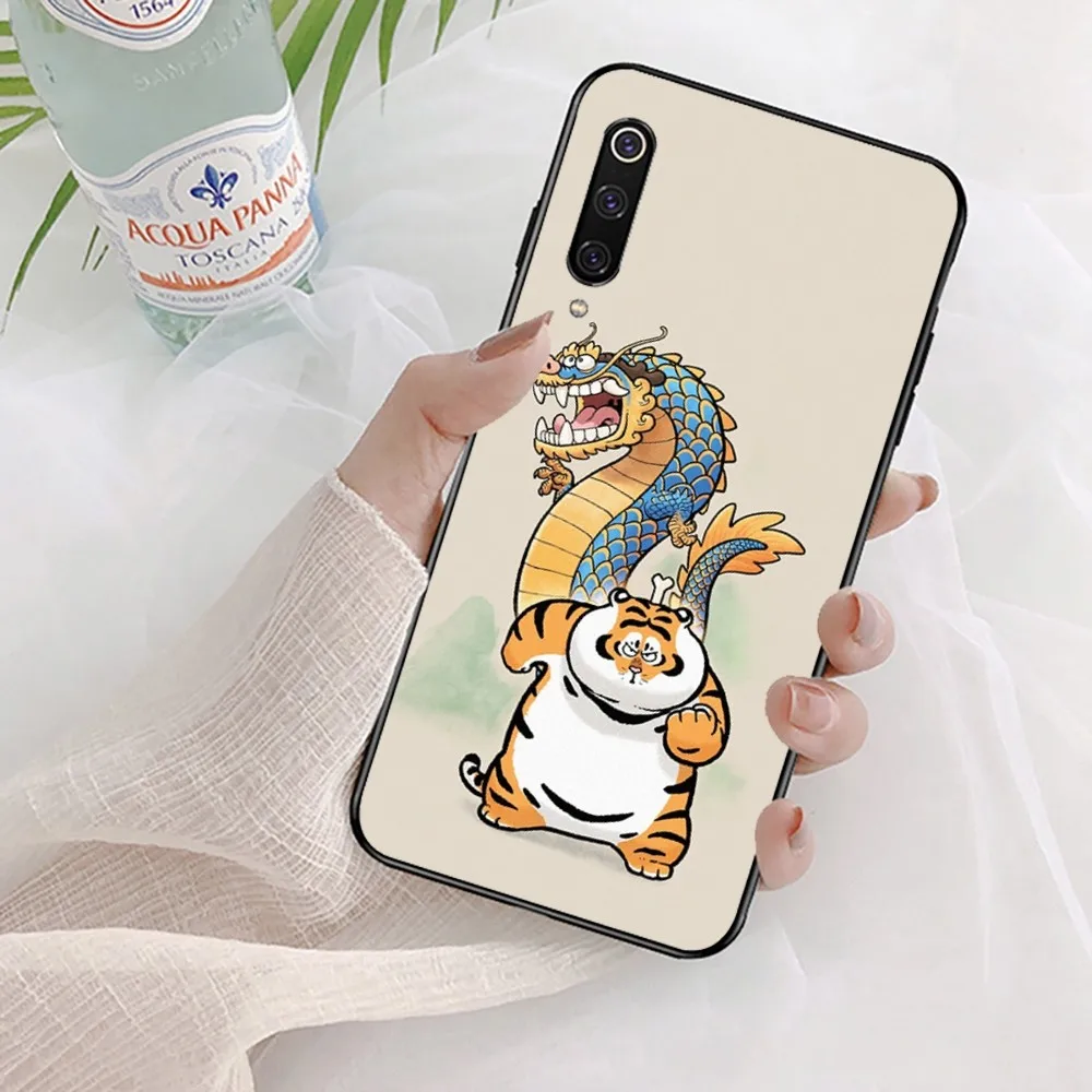 Funny Fat Tiger Phone Case For Xiaomi Mi 5X 8 9 10 11 12 lite pro 10T PocoX3pro PocoM3 Note 10 pro lite