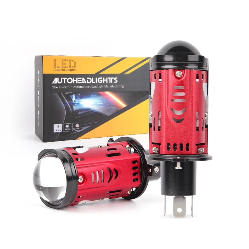 

K3 T90 Y5Pro H4 Mini Lens Led Projector Super Bright 100W Motorcycle Headlight Car Headlights White Light 12V 24V High Low Beam