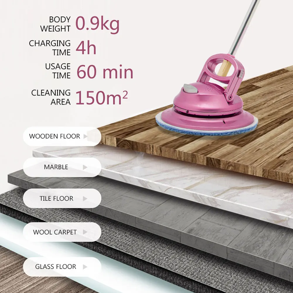 Wireless Waxing Machine Electric Mop Household Tile Cleaning Machine Wood Floor Waxing Polishing Machine