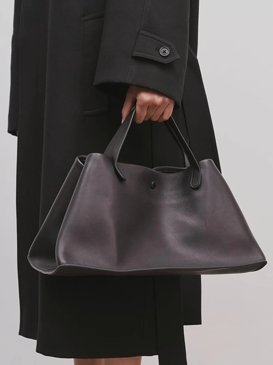 CKKUI خمر الجلد المدبوغ حقيبة يد جلدية أصلية حقيبة يد كلاسيكية جلد البقر الاتجاه العلامة التجارية المرأة خمر التسوق محفظة الحقيبة سعة كبيرة #6