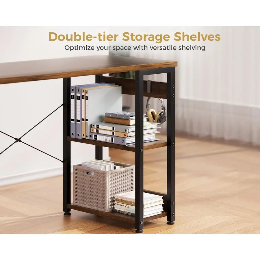 40 Inch Small Computer Desk with 4 Fabric Drawers, Modern Writing PC Desk for Small Spaces, Study amp Home Office Desk with Stor