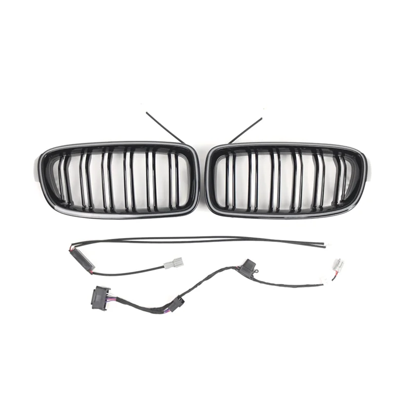 تصميم سباق شبكة الكلى الأمامية A82E مع ضوء LED لسيارات BMW 3 Series F30 F31 2013-2018 CIC 51130054493 51130054494
