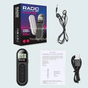 

Portable FM Strap Clip Meeting Mini Radio