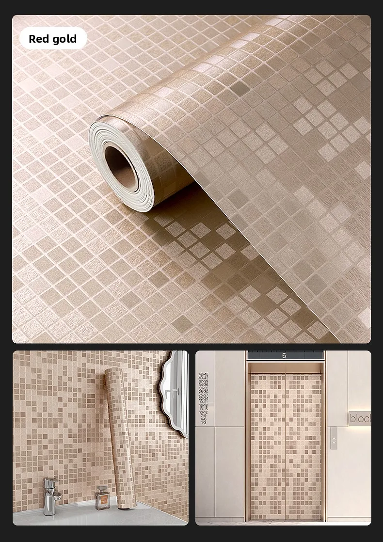 

40 см x 5 м самоклеящаяся мозаичная наклейка на стену, водонепроницаемая для ремонта плитки в ванной комнате, влагостойкая, легкая, Tenants «сделай сам»