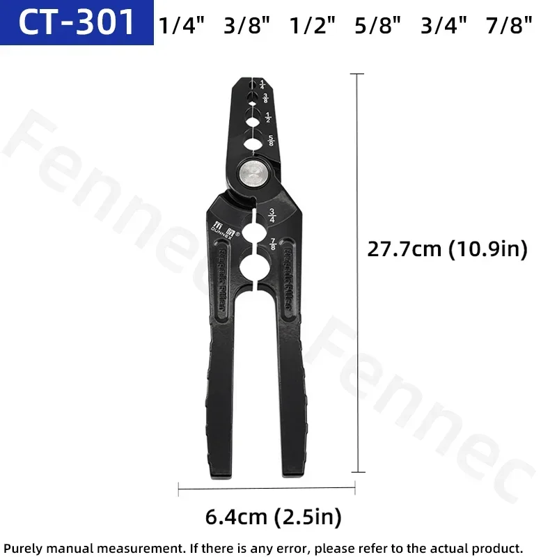 Imagem -02 - Cobre Tubo Reparação Alicates Round And Flat Dobrado Tubo Reparação Ferramenta Composto Rounder Versátil Ct301