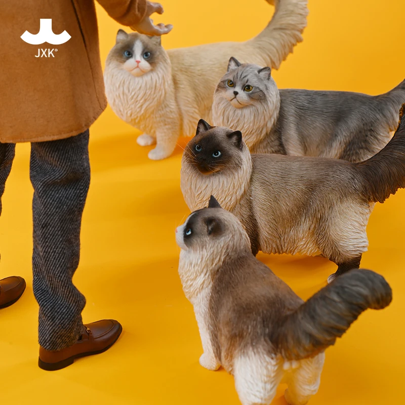 JXK JXK197 1/6 Scale Ragdoll Cat 2.0 Scene Accessories Static Animals Model Toy Fit 12'' Action Figures In Stock