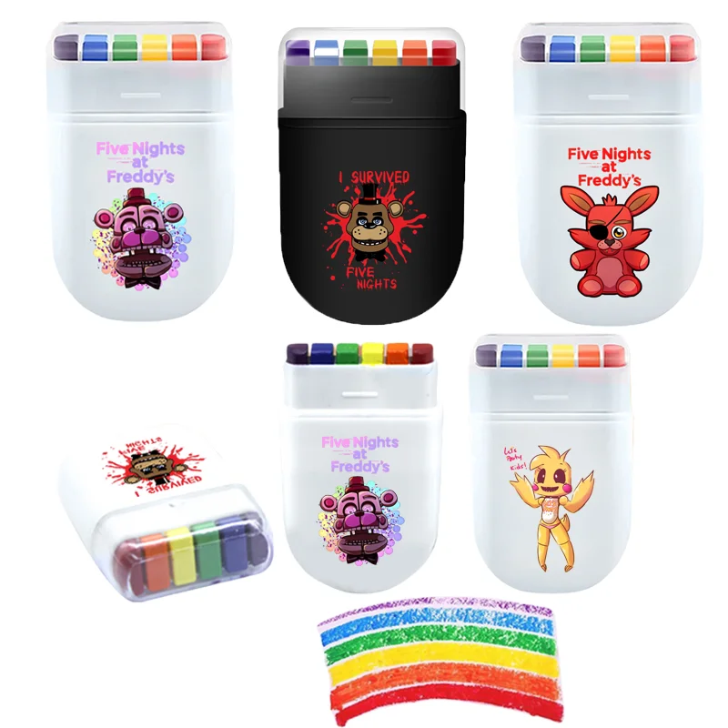 FNAF 레인보우 크레용 페인트 컬러 세트 파이브 나이츠 앳 프레디스 생일 파티 컬러풀 테마 파티 액세서리 파티 선물 포켓