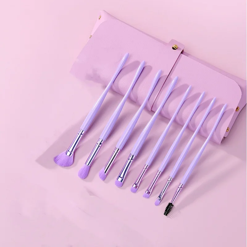 8 pçs/sets pincéis de maquiagem dos olhos profissional cabelo macio corretivo cosmético sombra kabuki ferramentas de mistura sobrancelha olho detalhe escova