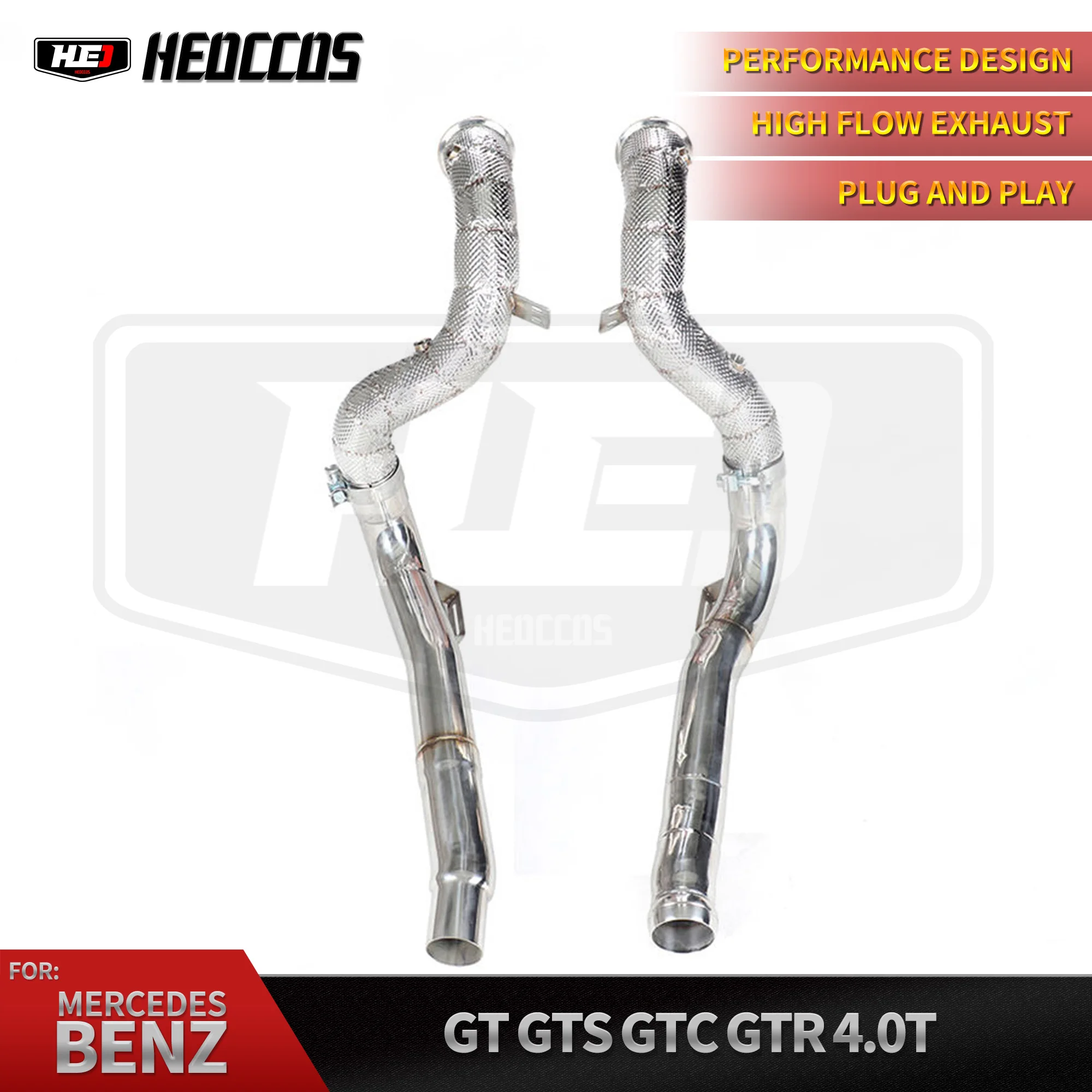 

HEO Performance Exhaust Downpipe With Heat Shield for Mercedes Benz AMG GT GTS GTC GTR 4.0T downpipe