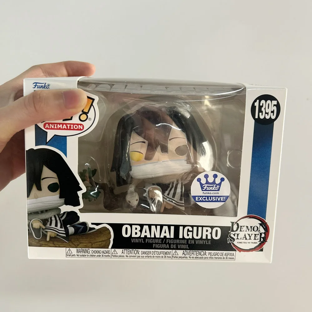 Image of Demon Slayer Funkos: Obanai Iguro # 1395 Exklusive Pops Vinyl-Actionfiguren Spielzeug-Sammlung Puppen Wohndekor-Modelle Geschenke