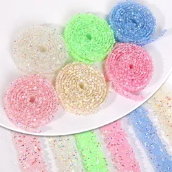 1 Yard Resin Rhinestones Trim DIY Accessories Rhinestone Tape Applicator Glue On Rhinestones Iron On Appliques For Clothes Bags