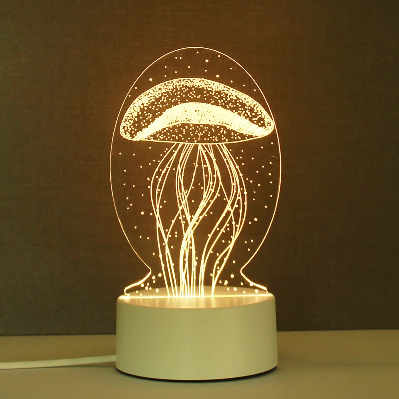 Small gifts 3d night light creative atmosphere luminous birthday gift l acrylic bedside lamp