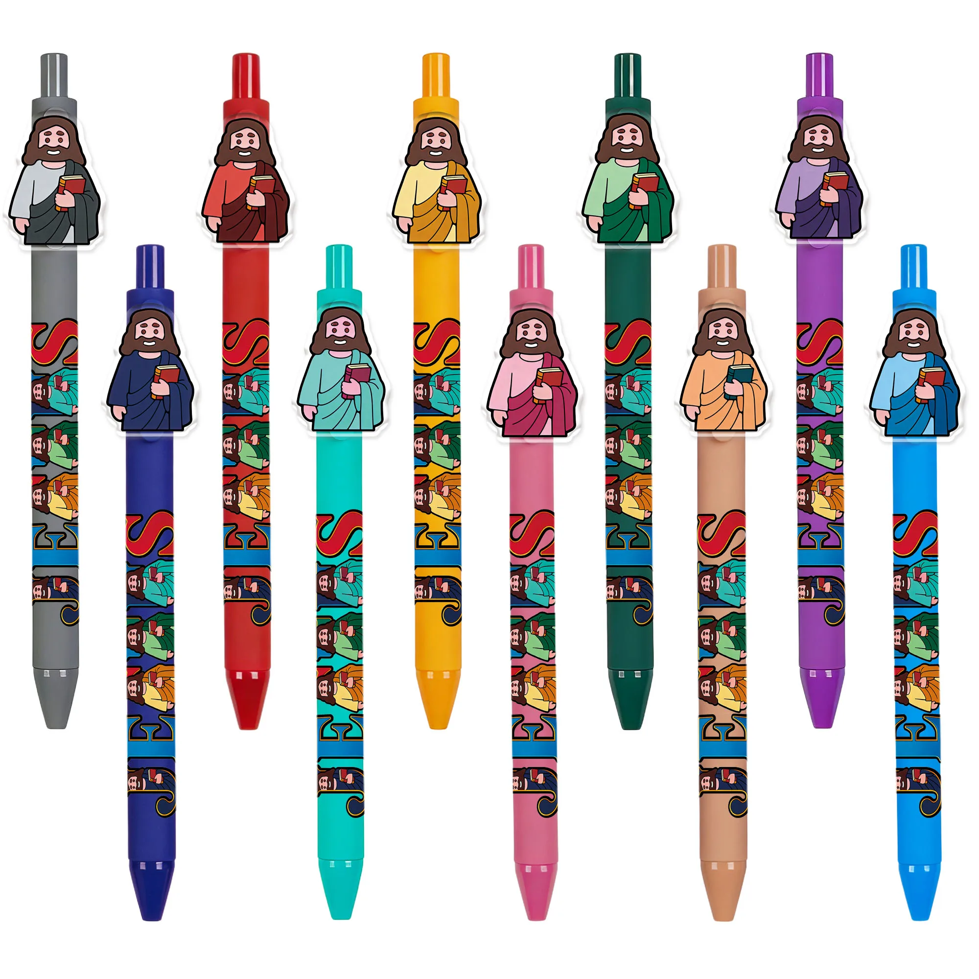 

10 pieces / 20 pieces of creative Jesus pattern ballpoint pens. Jesus, the savior. I love Jesus. Creative writing pen.