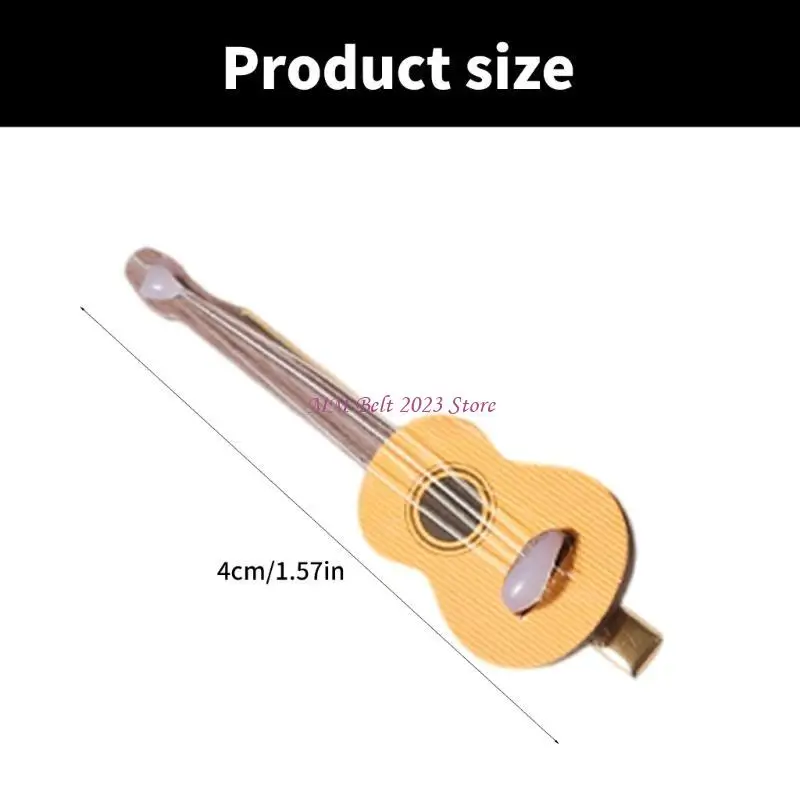 49Me Haarclip Neuheit Musikinstrument Gitarre Form Stilvoller Clip für Lady Girl