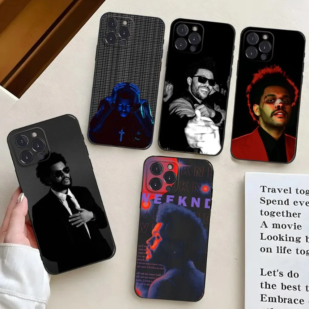 Singer The W-Weeknd Phone Case For iPhone 16,15,14,13,12,11,Pro,X,XS,Max,XR,Plus,Mini Black Silicone Soft case