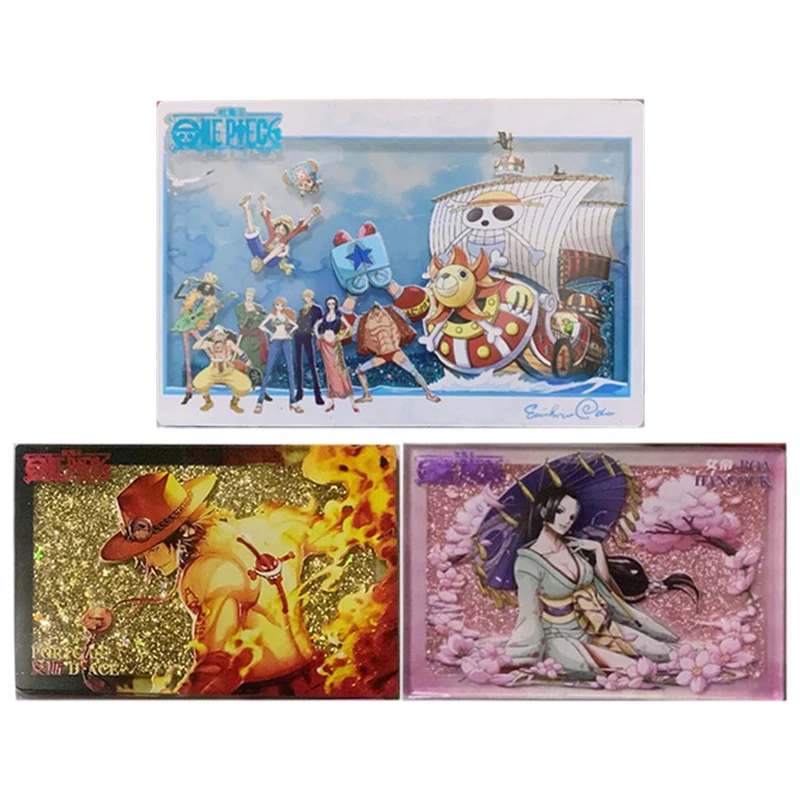 

One Piece Boa-Hancock Portgas D Ace Straw Hat Group 26Th Anniversary Quicksand Card Anime Characters Rare Boys Birthday Gifts