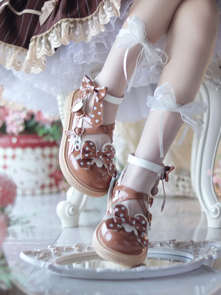 Bobo Shoes Milk Bunny Rabbit Original Lolita Small Leather Big Head Thick Sole Japanese Cute Soft Girl Student JK Single Shoe