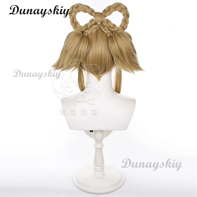 Yaoyao Косплей Парик Игра Genshin Impact 40 см Аниме Парики Термостойкие Синтетические Волосы Аксессуары Для Хэллоуина