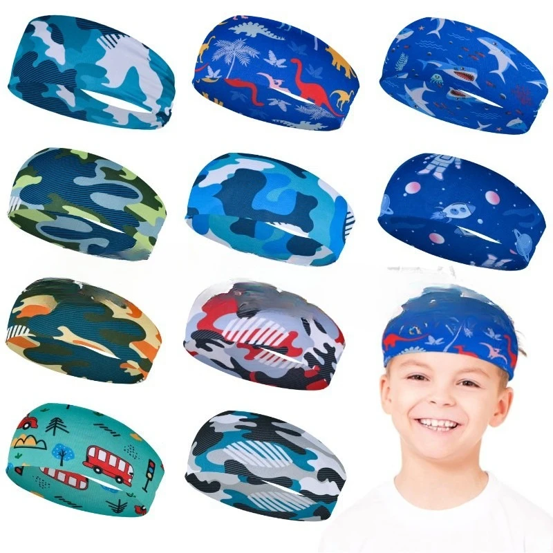 

Cartoon Sports Headband Elastic Stretch Pattern Hairband with Glitter for Women