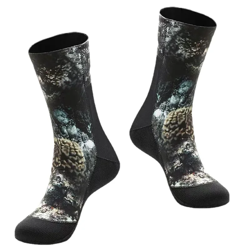 3-5mm Diving Socks Camouflage Rubber Anti Slip Beach Socks Warm and Waterproof Quick Drying Diving Socks