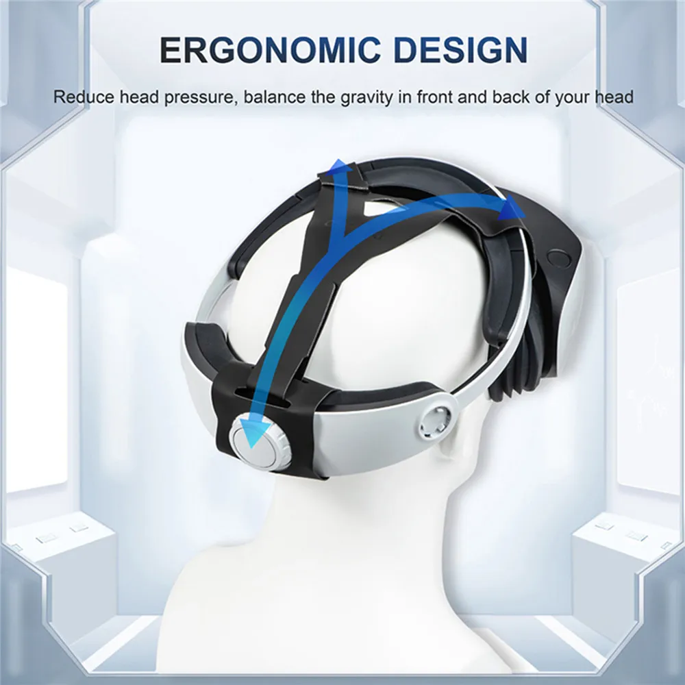 Double sided PU Adjustable Headband Lightweight Pressure Reducing VR Headwear Accessories 2.0 For PS VR2