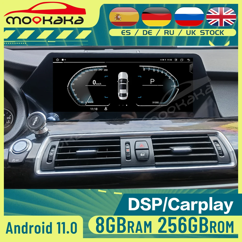 128G Android 11 For BMW 5 Series F07 F10 GT CIC/NBT 2011-2017 GPS Navi Radio Multimedia Player Auto Stereo DSP Carplay Head Unit