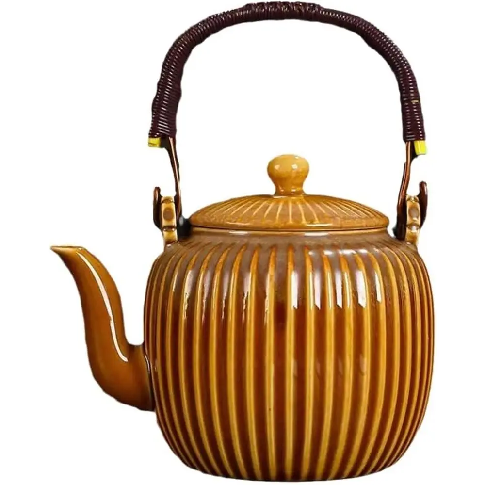 

Heat-Resistant Ceic teapot,Ceic Tea Pot - Exquisite Chinese Ceic Brown Teapot with ilter 800Ml Mug Teapot or Tea Kettle Puer Tea
