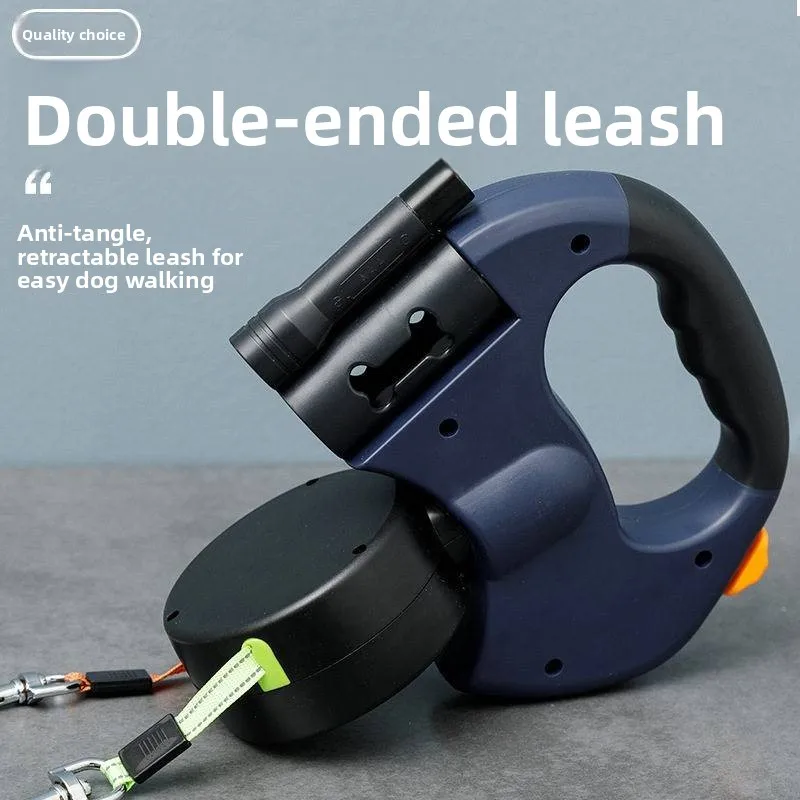 

Automatic Dual Head Dog Leash One Drag Two Pet Walking Traction Rope Two Dogs Combined Dog Leash Easy to Carry And Use