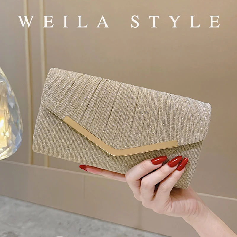 

Сверкающие блестящие вечерние сумки-клатчи, свадебный кошелек для женщин, сумка-конверт из розового золота для коктейльной вечеринки